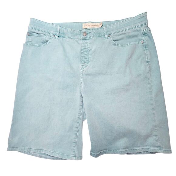 Soft Surroundings Ultimate Pull On Relaxed Denim Shorts Plus Size 1X - Picture 1 of 8